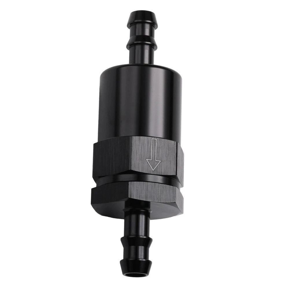 3/8" Barb Billet Inline Fuel Filter 30 Micron Aluminum for Car Fuel Systems