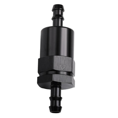 3/8" Barb Billet Inline Fuel Filter 30 Micron Aluminum for Car Fuel Systems