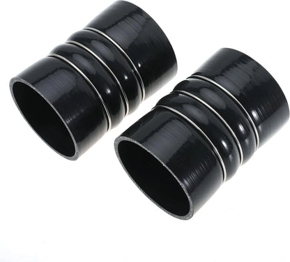 Silicone Charge Air Cooler Hump Hose Boot with Clamps Set 4" X 6" 4 inch,Black