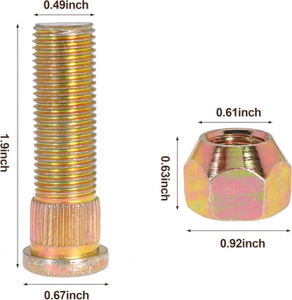 Wheel Stud Replace 1-633926 1-613150 E633926 for Toro Lawn Mower (8Pack)