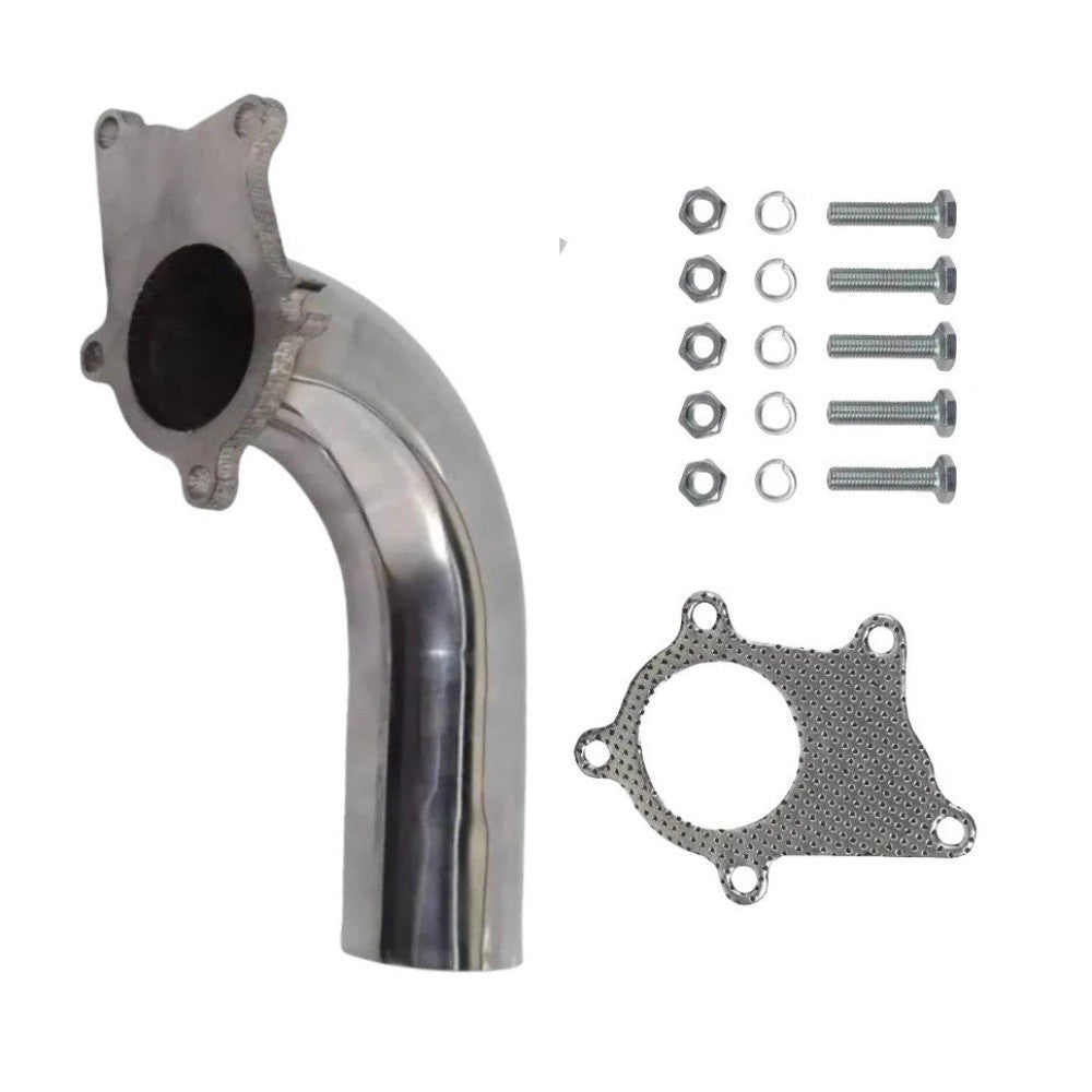 T3/T4 T04E 5-Bolt Flange SS 2.5" Turbo Exhaust Dump Pipe Kit,with Gasket