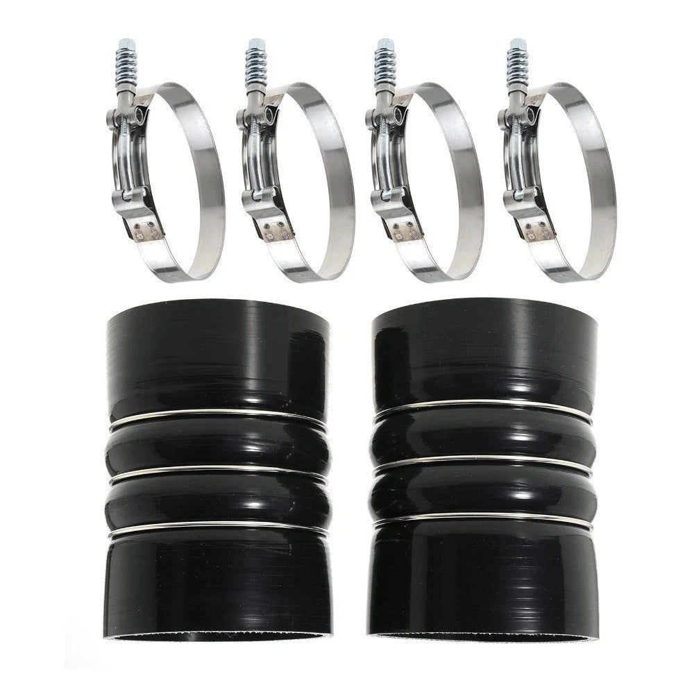 Silicone Charge Air Cooler Hump Hose Boot with Clamps Set 4" X 6" 4 inch,Black