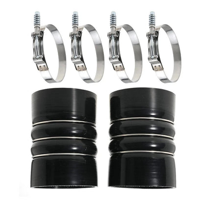 Silicone Charge Air Cooler Hump Hose Boot with Clamps Set 4" X 6" 4 inch,Black
