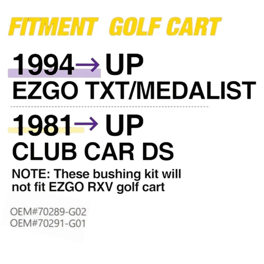 Spring Bushing Kit with Screw Nut for EZGO TXT 1994-Up TXT&1981-Up Club Car DS