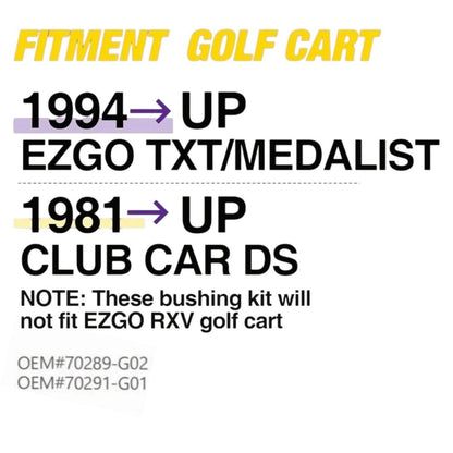 Spring Bushing Kit with Screw Nut for EZGO TXT 1994-Up TXT&1981-Up Club Car DS