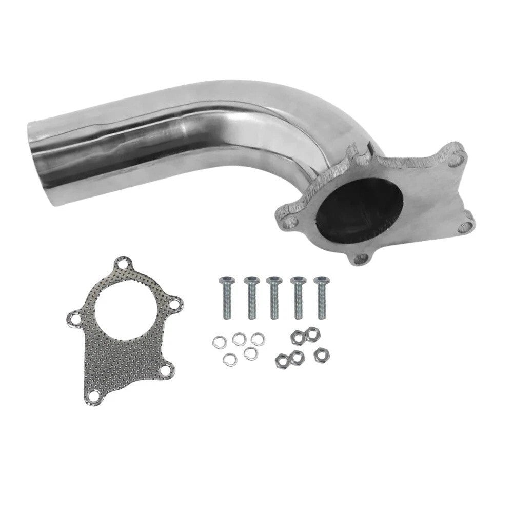 T3/T4 T04E 5-Bolt Flange SS 2.5" Turbo Exhaust Dump Pipe Kit,with Gasket