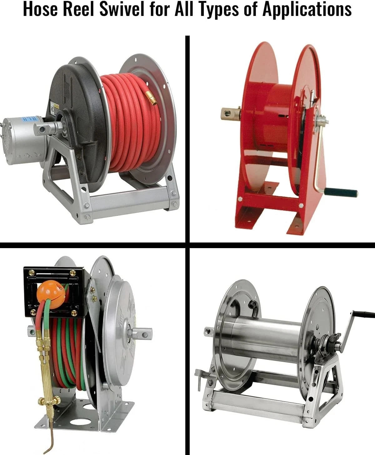 1/2 Inch MXF Heavy Duty Hose Reel Swivel for Home and Industrial Steel Hose