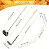 3Pcs Deep Fryer Cleaning Tools, Include L-Shaped Fryer Cleaning Brush Stainless Steel Bristle Fryer Cleanout Rod, Deep Fryer Basket Cleaning Brush Kit for Kitchen Restaurant Bakery