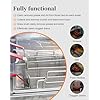 4-in-1 Fryer Cleaning Tools, L Shaped Fryer Cleaning Brush, Deep Fryer Crumb Scoop, Long Handle Deep Fryer Basket Cleaning Brush, Deep Fryer Cleanout Rod, Applies to Commercial Kitchen, Fryer, Drain