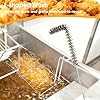 3Pcs Deep Fryer Cleaning Tools, Include L-Shaped Fryer Cleaning Brush Stainless Steel Bristle Fryer Cleanout Rod, Deep Fryer Basket Cleaning Brush Kit for Kitchen Restaurant Bakery