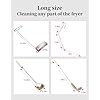 4-in-1 Fryer Cleaning Tools, L Shaped Fryer Cleaning Brush, Deep Fryer Crumb Scoop, Long Handle Deep Fryer Basket Cleaning Brush, Deep Fryer Cleanout Rod, Applies to Commercial Kitchen, Fryer, Drain
