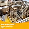 3Pcs Deep Fryer Cleaning Tools, Include L-Shaped Fryer Cleaning Brush Stainless Steel Bristle Fryer Cleanout Rod, Deep Fryer Basket Cleaning Brush Kit for Kitchen Restaurant Bakery
