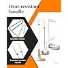 4-in-1 Fryer Cleaning Tools, L Shaped Fryer Cleaning Brush, Deep Fryer Crumb Scoop, Long Handle Deep Fryer Basket Cleaning Brush, Deep Fryer Cleanout Rod, Applies to Commercial Kitchen, Fryer, Drain
